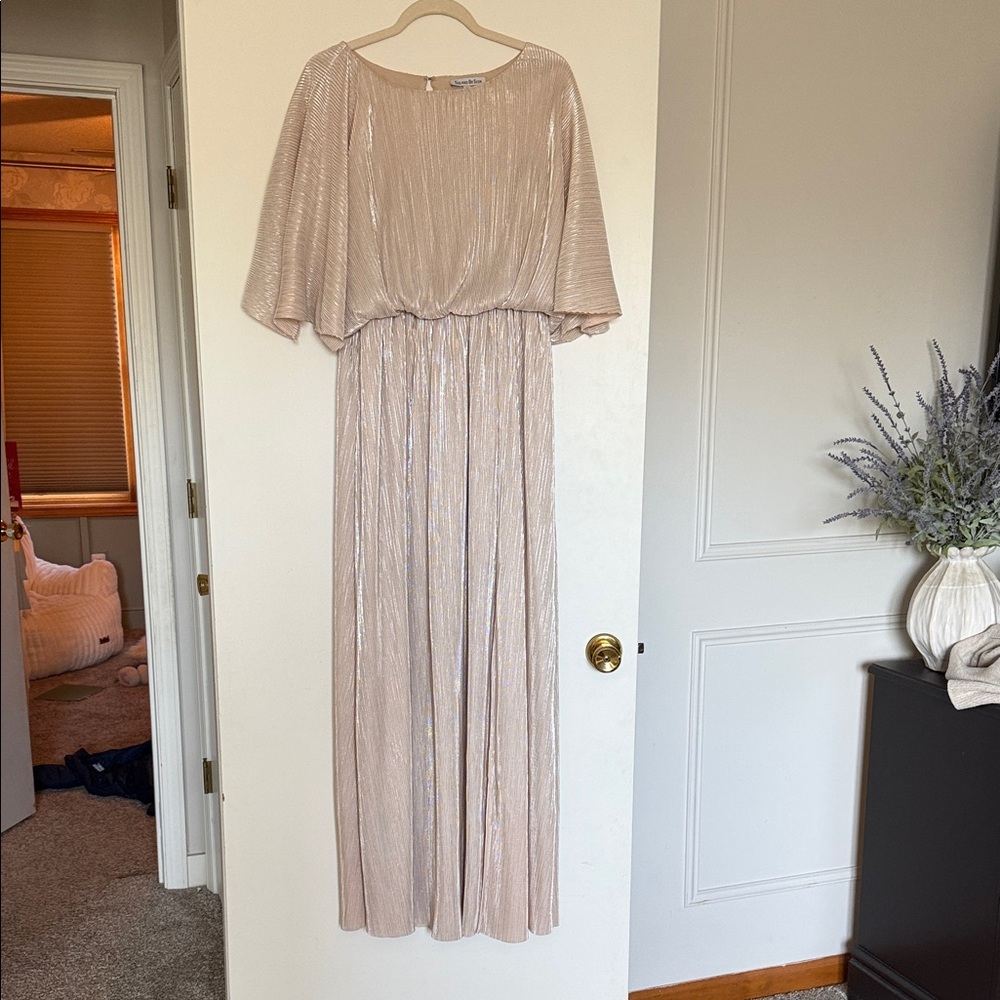 Bohme Elegant Metallic Maxi Dress